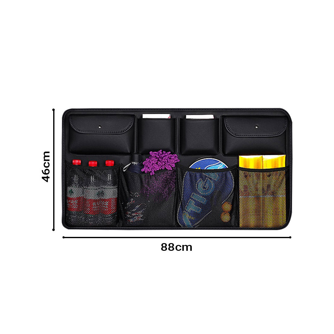 Premium Car Rear Seat Organiser – 8 Pocket Black