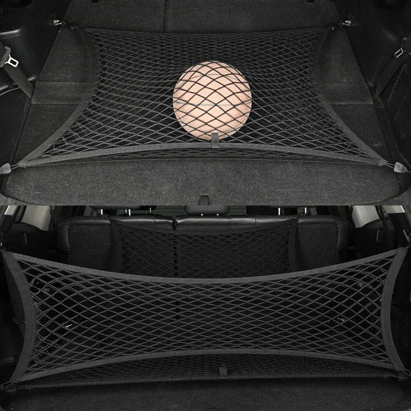 Karvixa Elastic Car Boot Cargo Net – Universal Luggage Storage Organiser