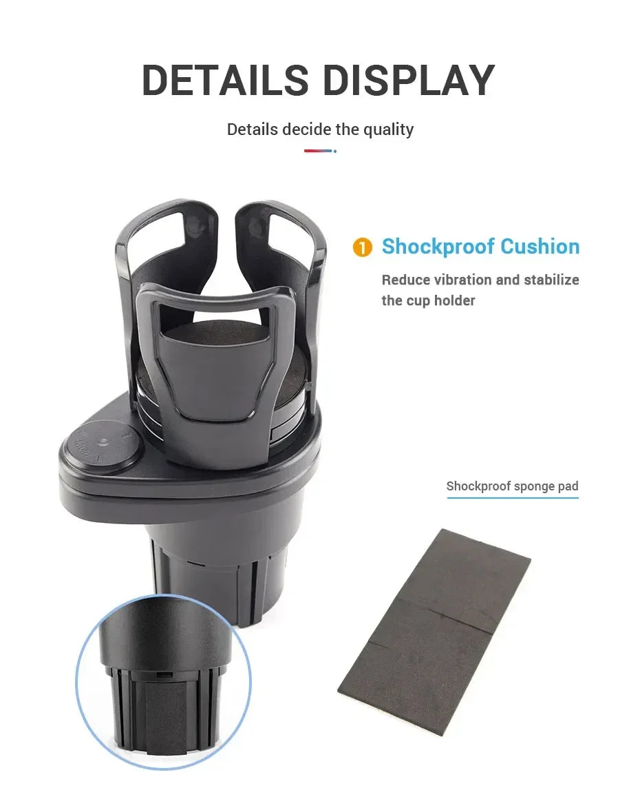 Karvixa 2-in-1 Adjustable Car Cup Holder Expander