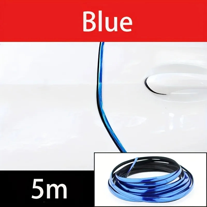 Karvixa 5M Clear Chrome U-Shape Car Door Edge Guard