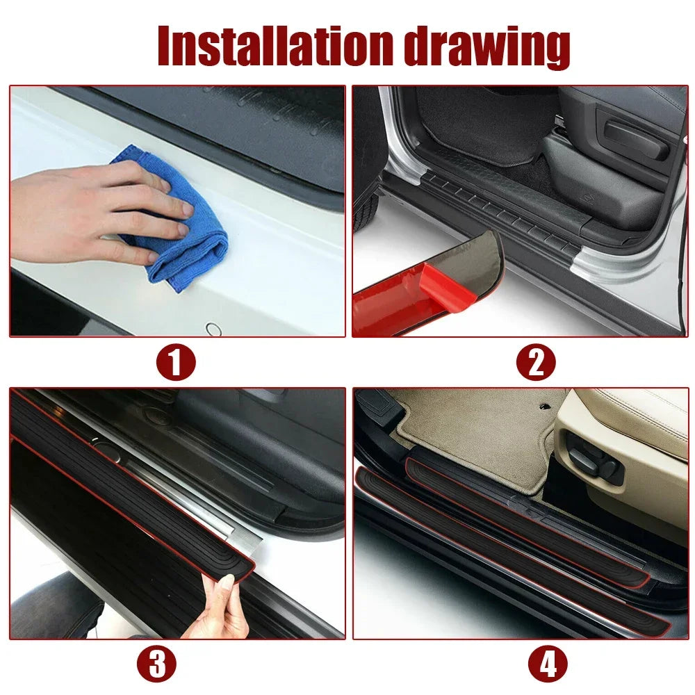 Karvixa 4-Piece Car Door Sill Scuff Protectors