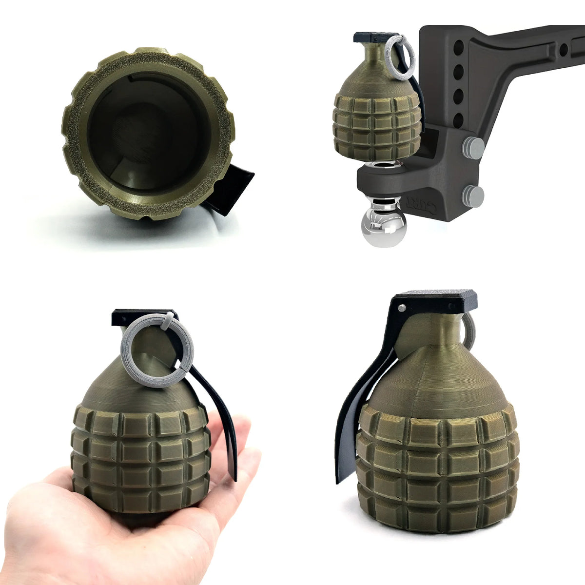 Karvixa Grenade-Style Tow Ball Cover – 50mm Universal Hitch Protector