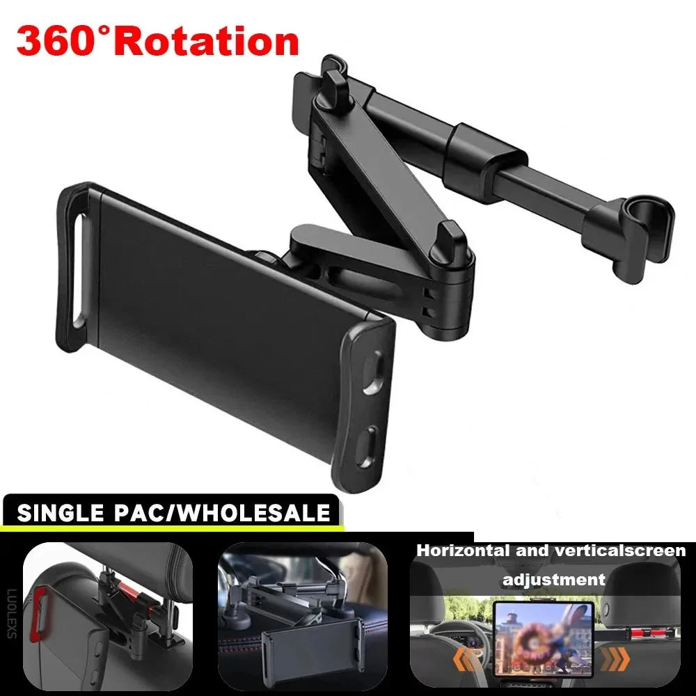 Karvixa 360° Car Headrest Tablet & Phone Holder – 4.7–12.9 Inch