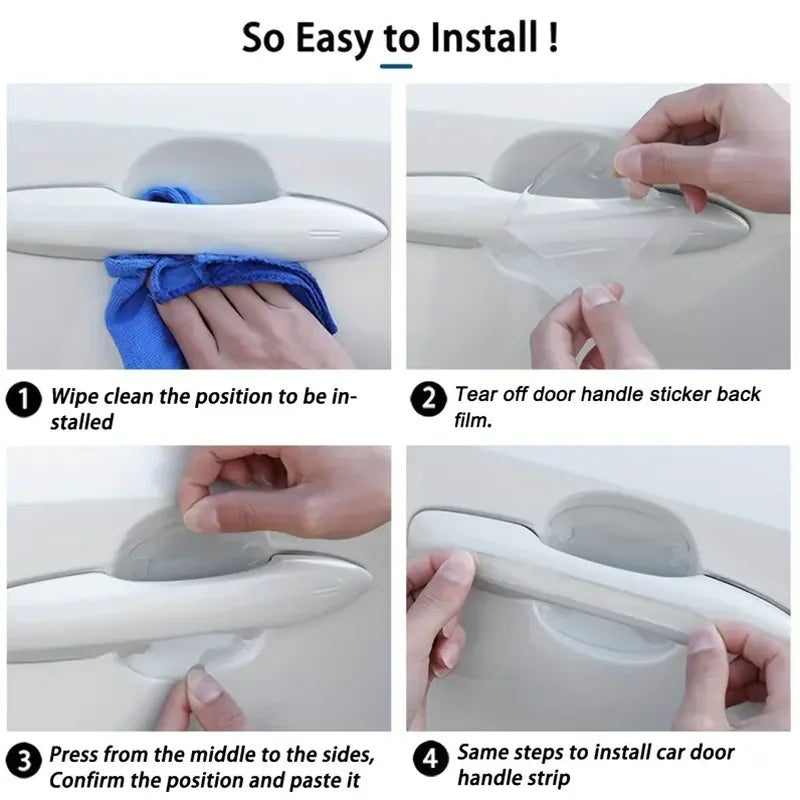 Karvixa 8-Piece Universal Car Door Handle Scratch Protectors