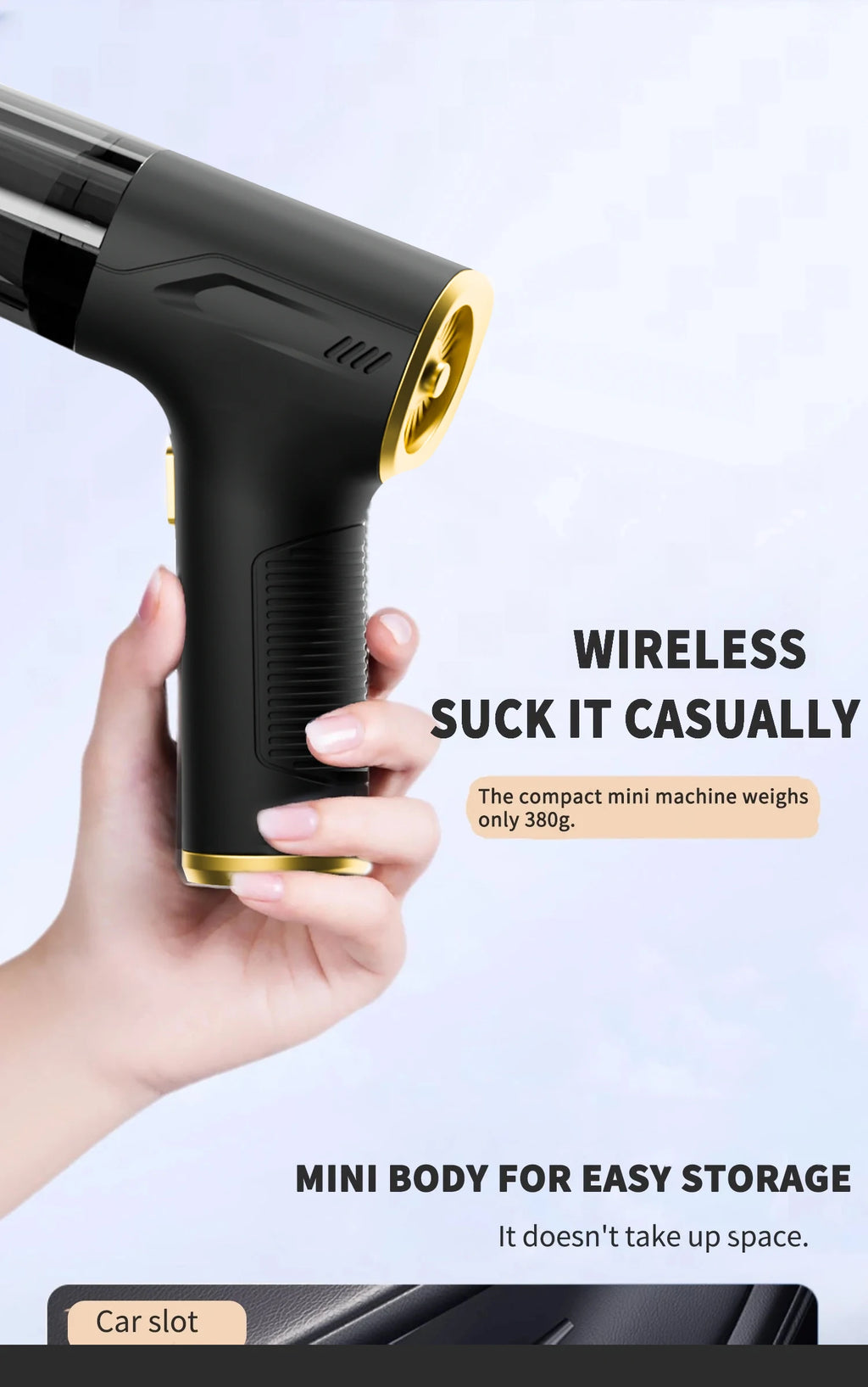 Karvixa Cordless Car Vacuum – Portable Handheld Vacuum & Air Blower