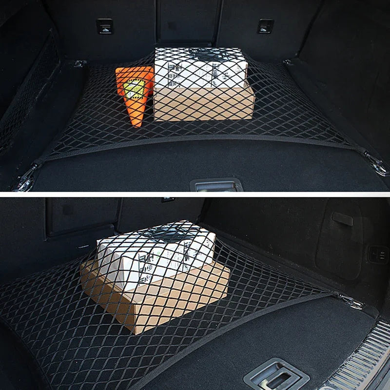 Karvixa Elastic Car Boot Cargo Net – Universal Luggage Storage Organiser