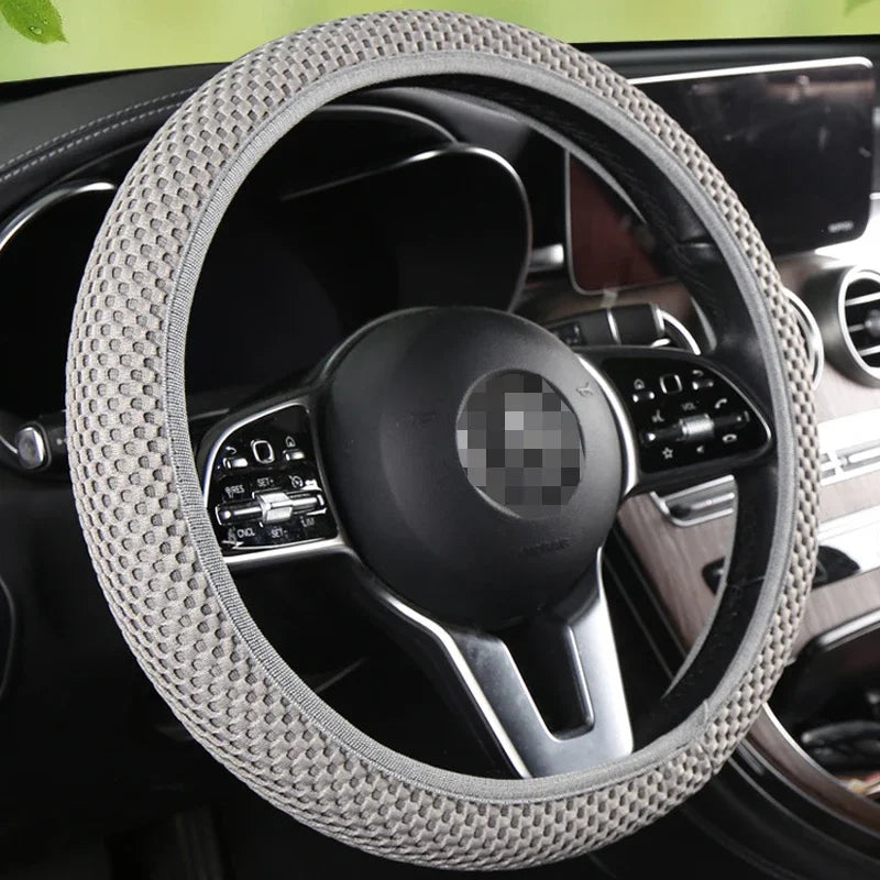 Karvixa 38cm Steering Wheel Cover – Anti-Slip & Durable Fabric