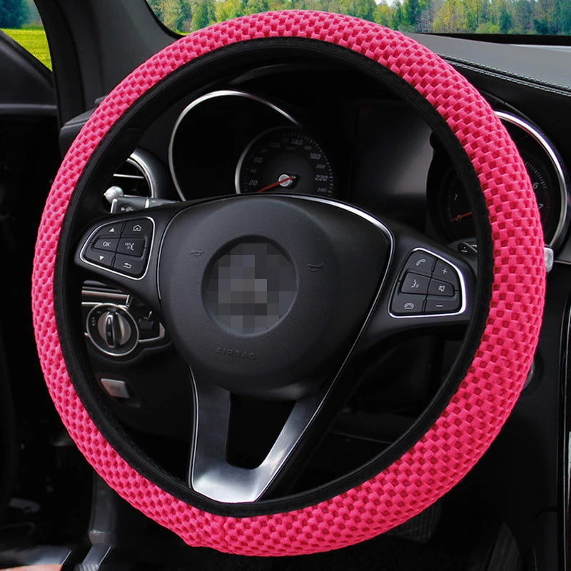 Karvixa 38cm Steering Wheel Cover – Anti-Slip & Durable Fabric