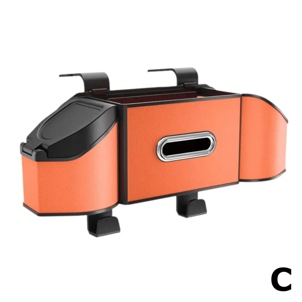Karvixa 7-in-1 Car Backseat Organiser – Cup Holder, Tissue Box & Phone Storage