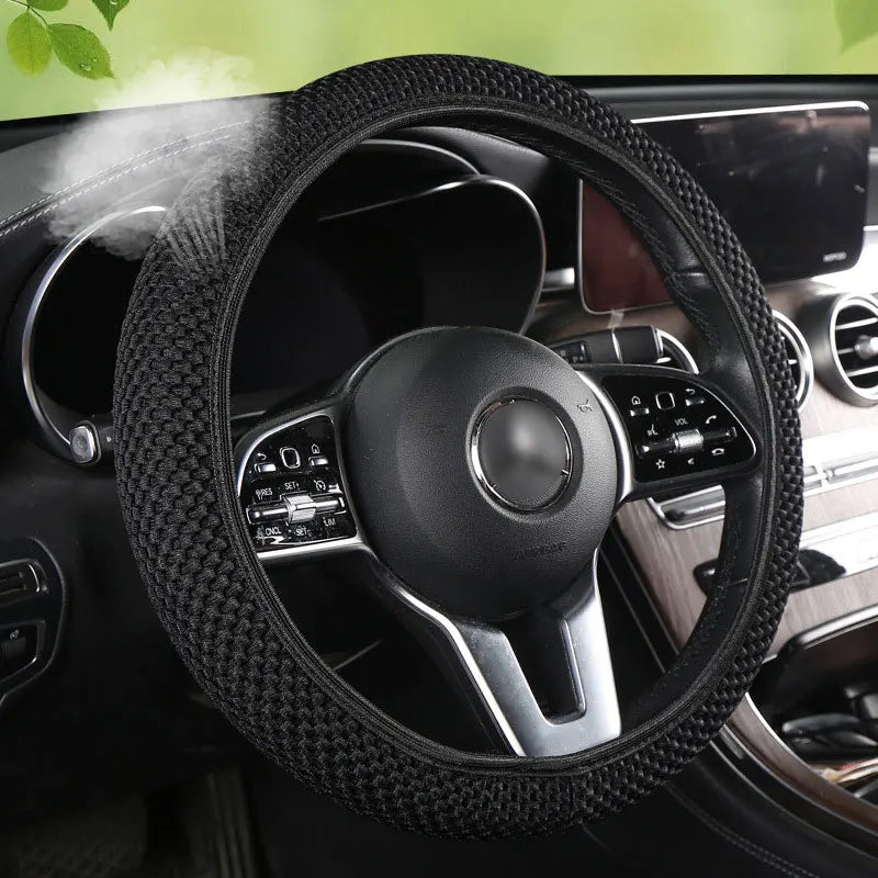 Karvixa 38cm Steering Wheel Cover – Anti-Slip & Durable Fabric