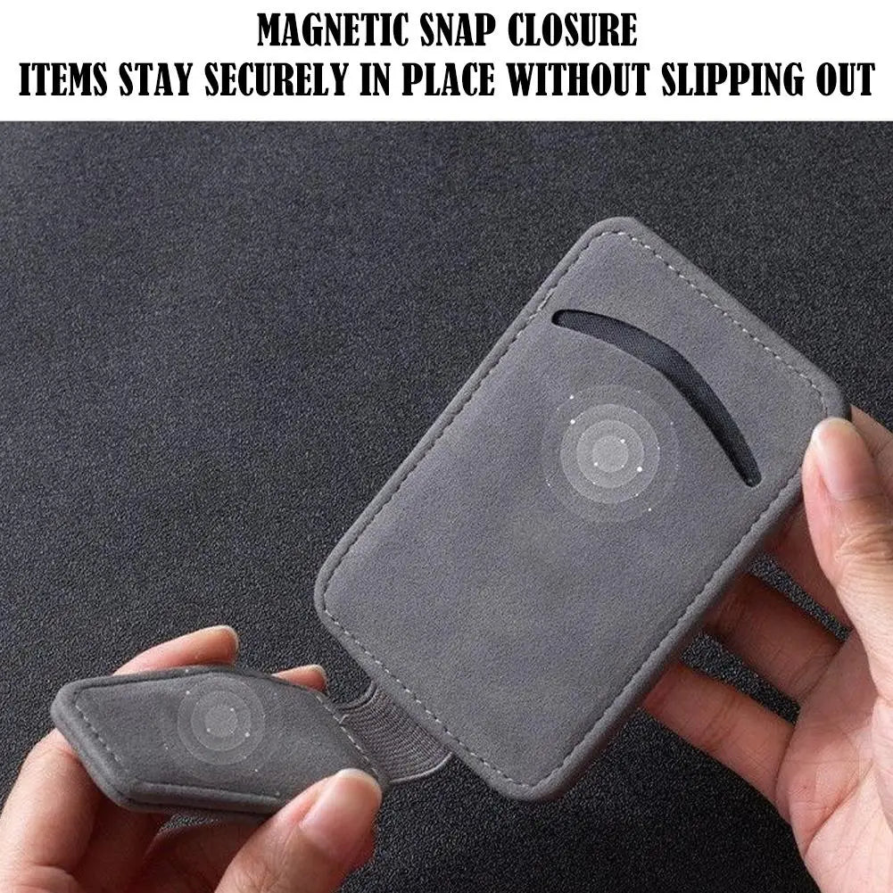 Karvixa Suede Car Sun Visor Sunglasses & Card Holder