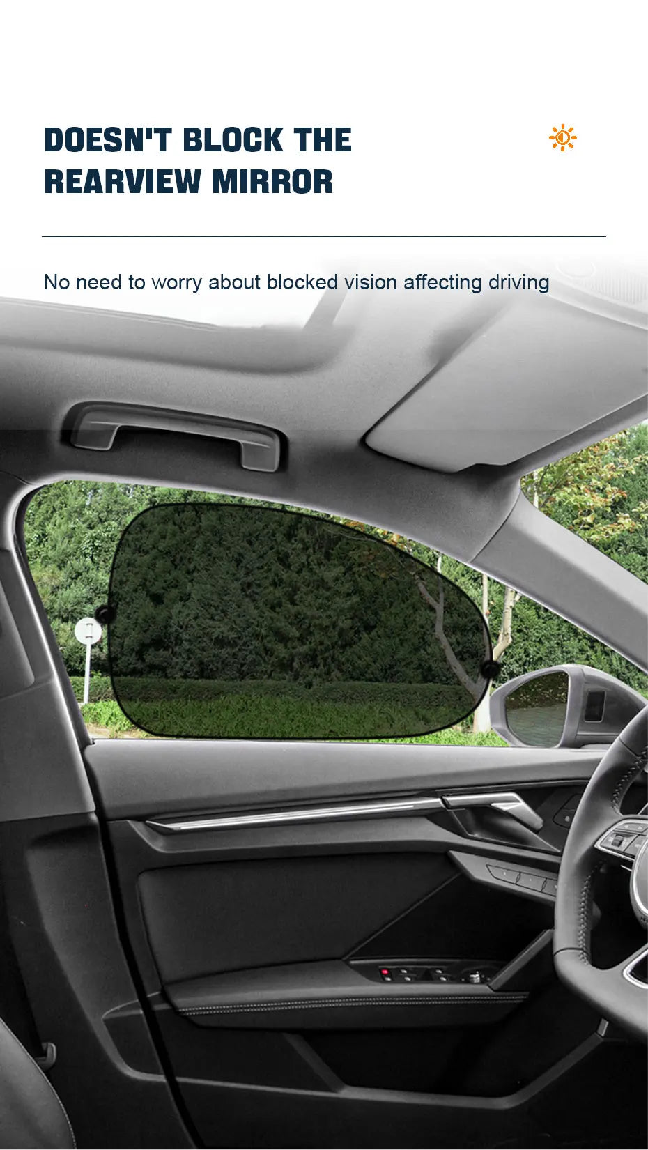 Karvixa Car Side Window Sun Shades – UV Protection, 2 Pack