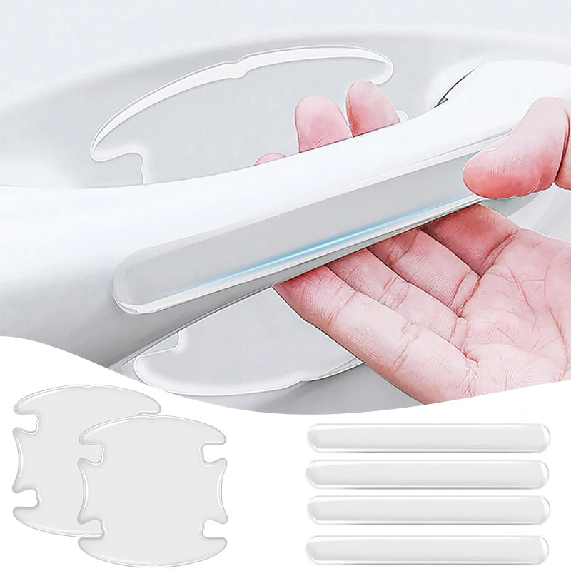 Karvixa Car Door Handle Scratch Protectors – Transparent Anti-Collision Stickers