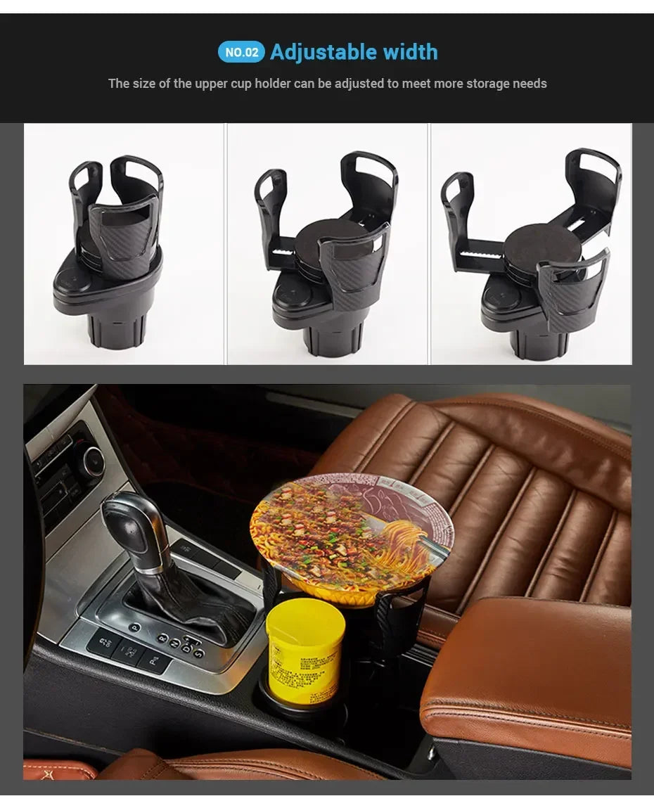 Karvixa 2-in-1 Adjustable Car Cup Holder Expander