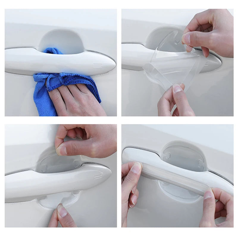 Karvixa Car Door Handle Scratch Protectors – Transparent Anti-Collision Stickers