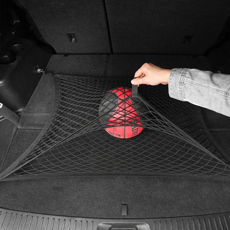 Karvixa Elastic Car Boot Cargo Net – Universal Luggage Storage Organiser