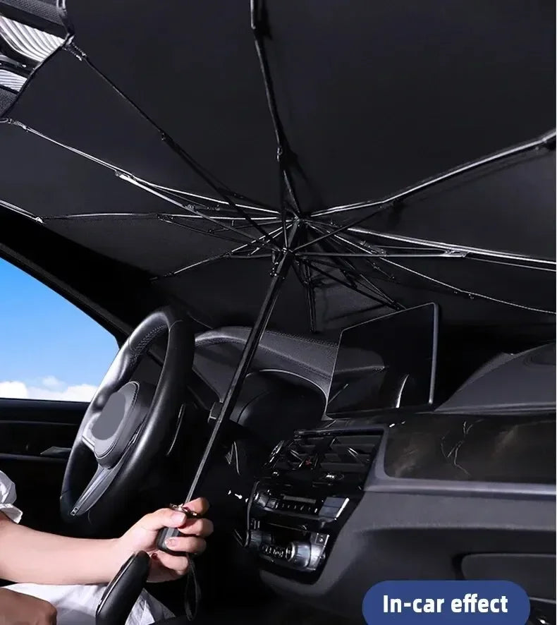 Karvixa Folding Car Windshield Sun Shade Umbrella – UV & Heat Protection