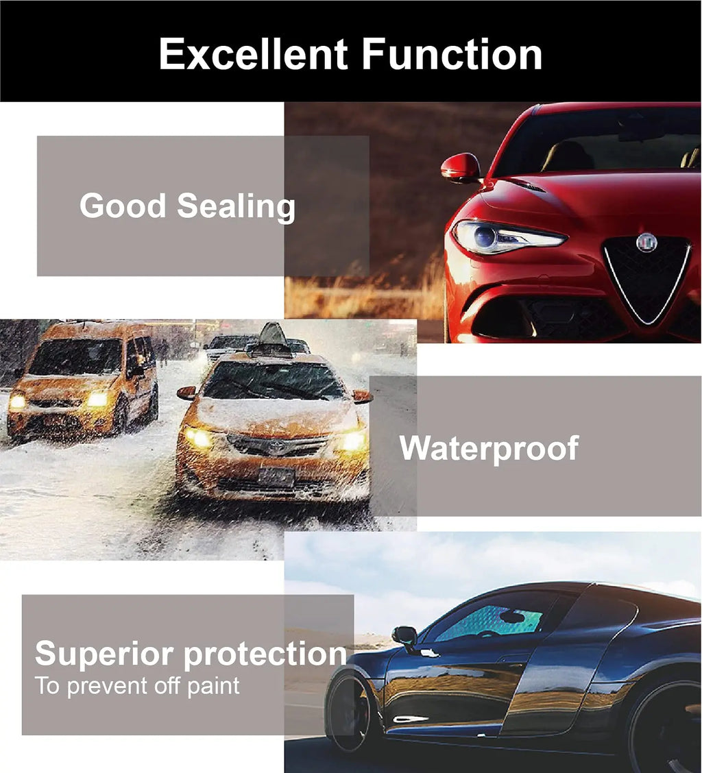 Karvixa 5M Clear Chrome U-Shape Car Door Edge Guard