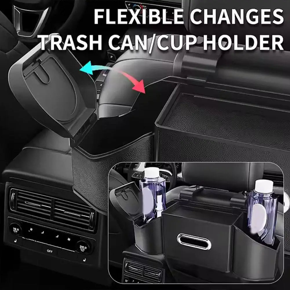 Karvixa 7-in-1 Car Backseat Organiser – Cup Holder, Tissue Box & Phone Storage