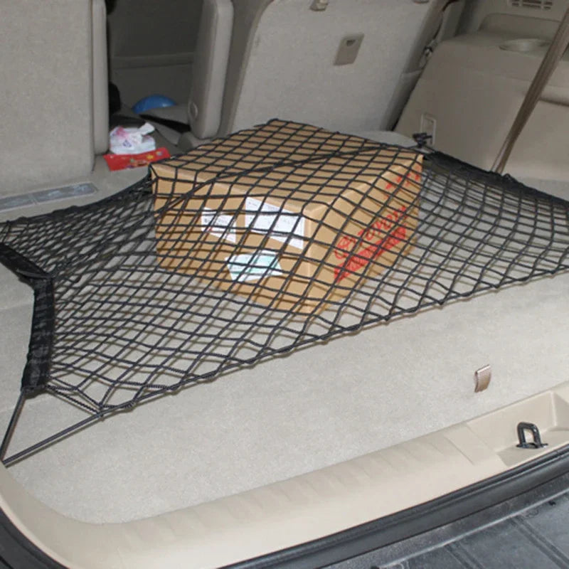 Karvixa Elastic Car Boot Cargo Net – Universal Luggage Storage Organiser
