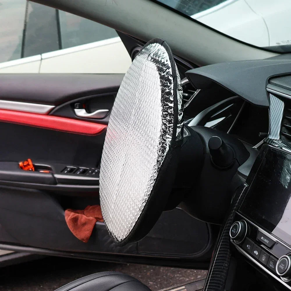 Karvixa Steering Wheel Sun Shade – Foldable UV & Heat Protection
