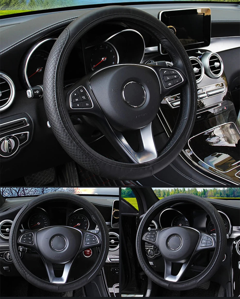 Karvixa Full-Wrap Steering Wheel Cover – 37–39cm