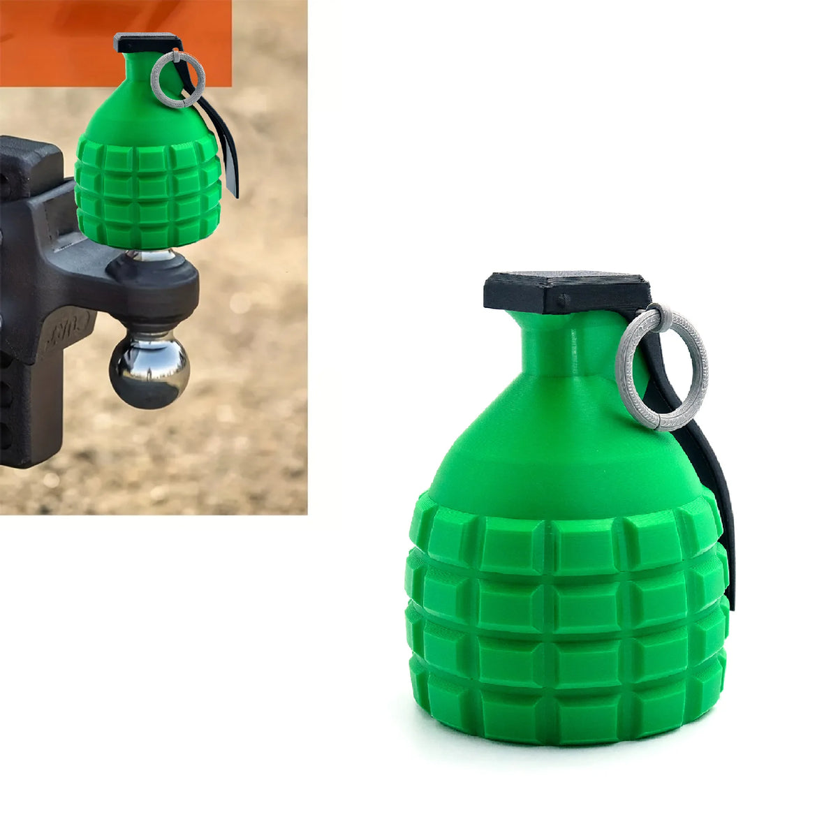 Karvixa Grenade-Style Tow Ball Cover – 50mm Universal Hitch Protector