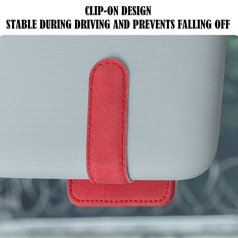 Karvixa Suede Car Sun Visor Sunglasses & Card Holder