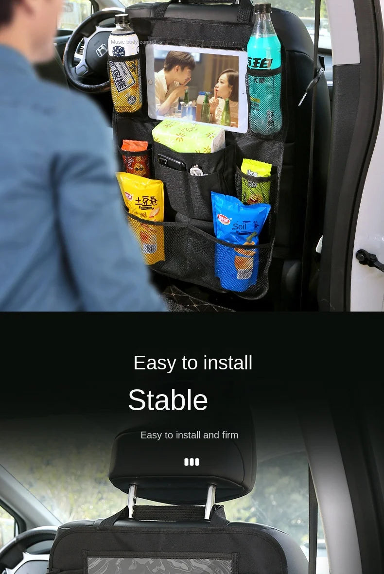 Karvixa Back Seat Organiser with Touch-Screen Tablet Holder