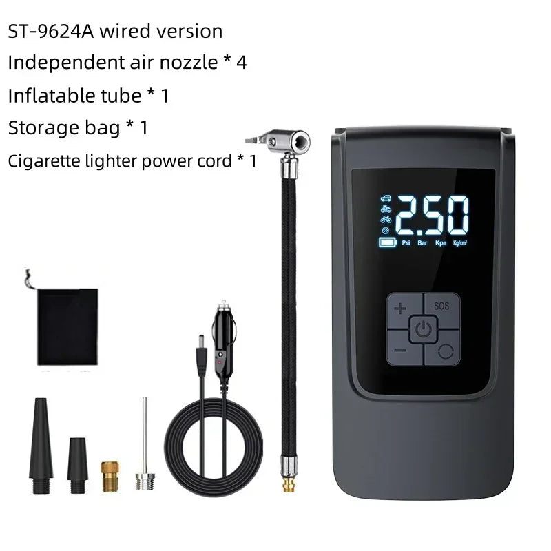 Karvixa Portable Car Tyre Inflator – Electric Air Compressor Pump