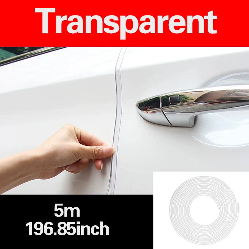 Karvixa 5M Clear Chrome U-Shape Car Door Edge Guard