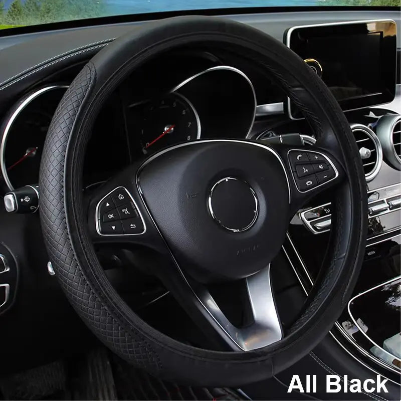 Karvixa Full-Wrap Steering Wheel Cover – 37–39cm