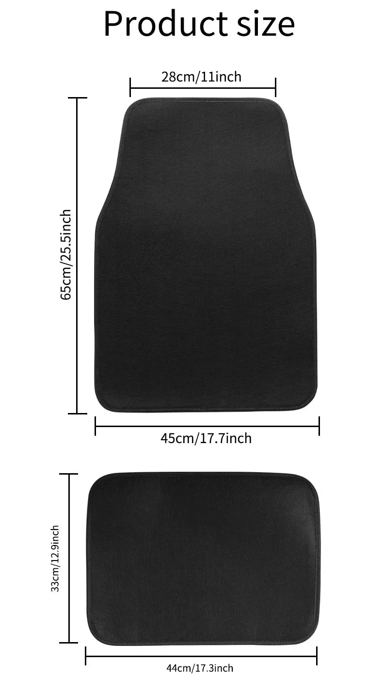 Karvixa Universal Car Carpet Floor Mats – 1, 2 or 4 Piece Set