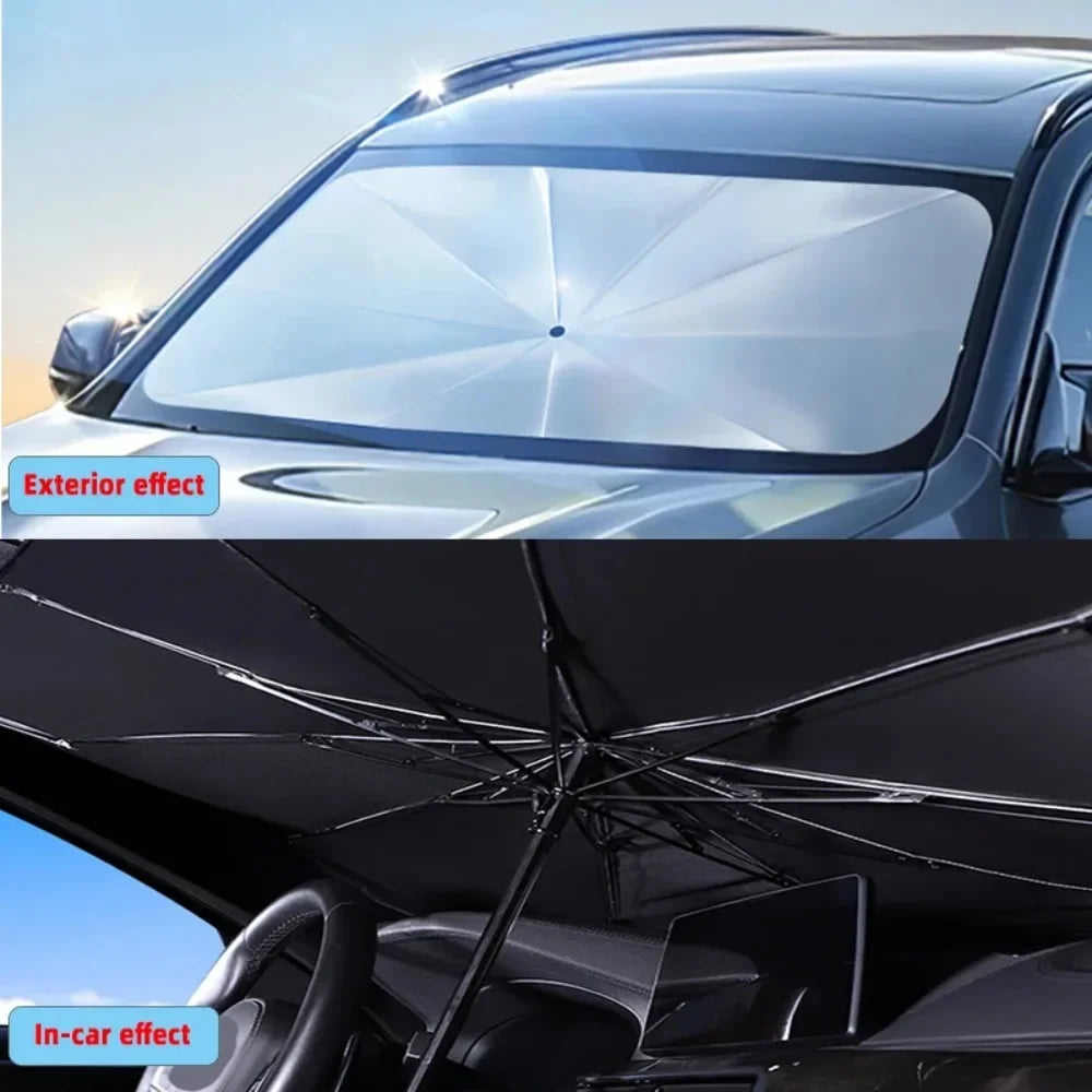 Karvixa Folding Car Windshield Sun Shade Umbrella – UV & Heat Protection