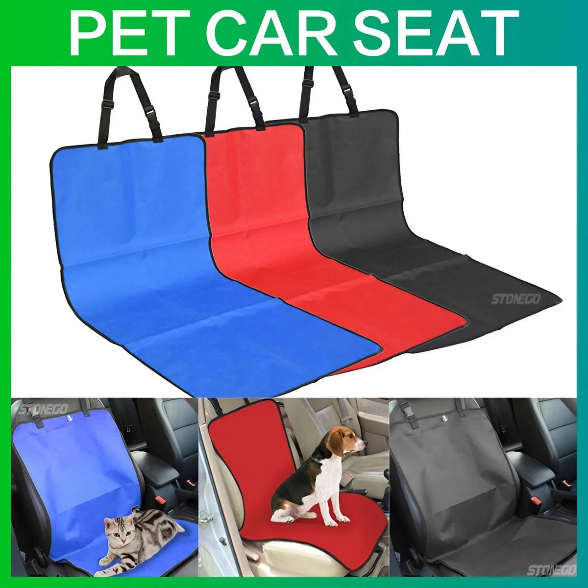 Karvixa Waterproof Car Rear Seat Pet Cover – Dog & Cat Protector