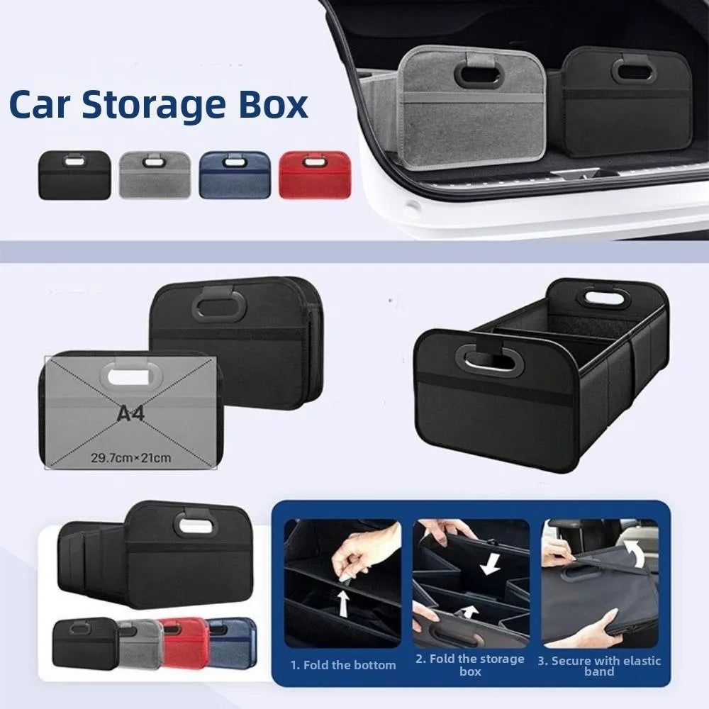 Karvixa Foldable Car Boot Organiser – Large Capacity Oxford Cloth Storage Box