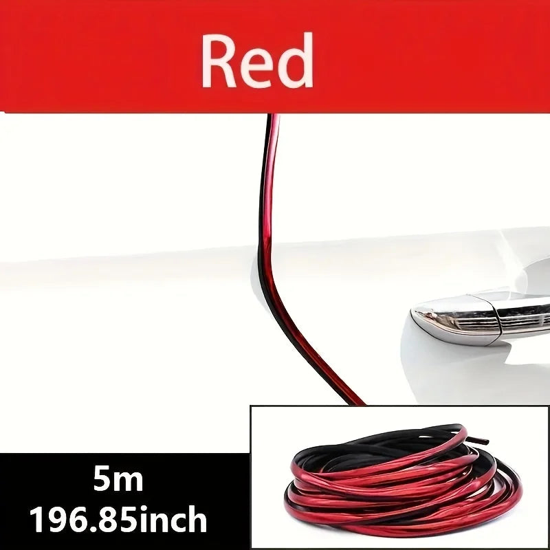 Karvixa 5M Clear Chrome U-Shape Car Door Edge Guard