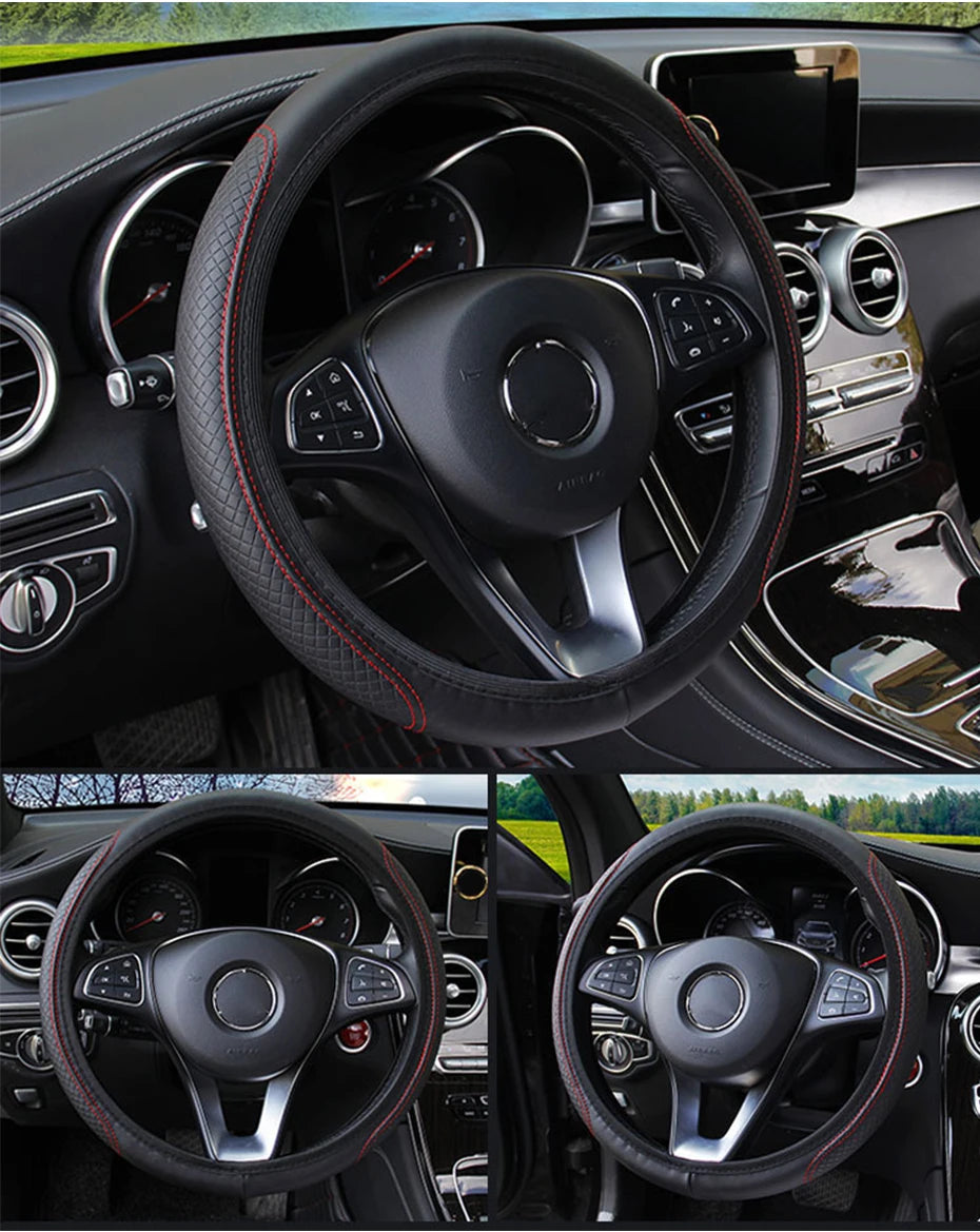 Karvixa Full-Wrap Steering Wheel Cover – 37–39cm