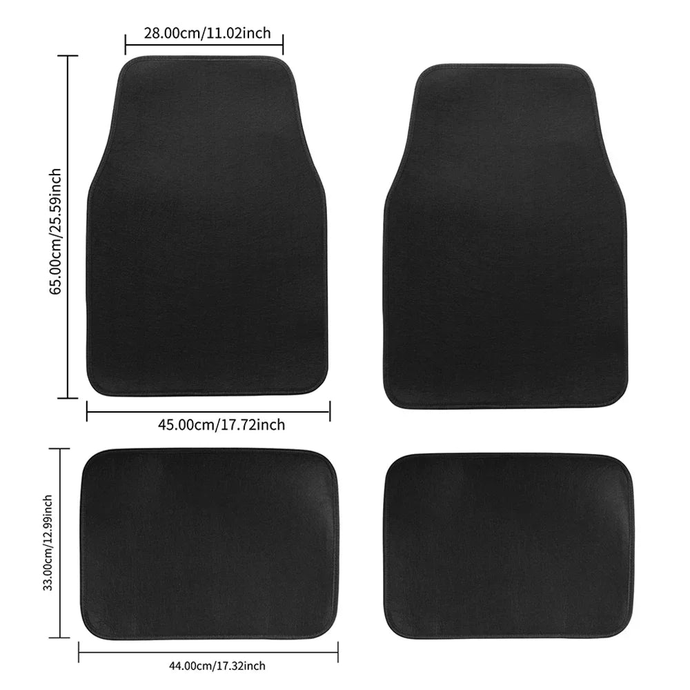 Karvixa Universal Car Carpet Floor Mats – 1, 2 or 4 Piece Set