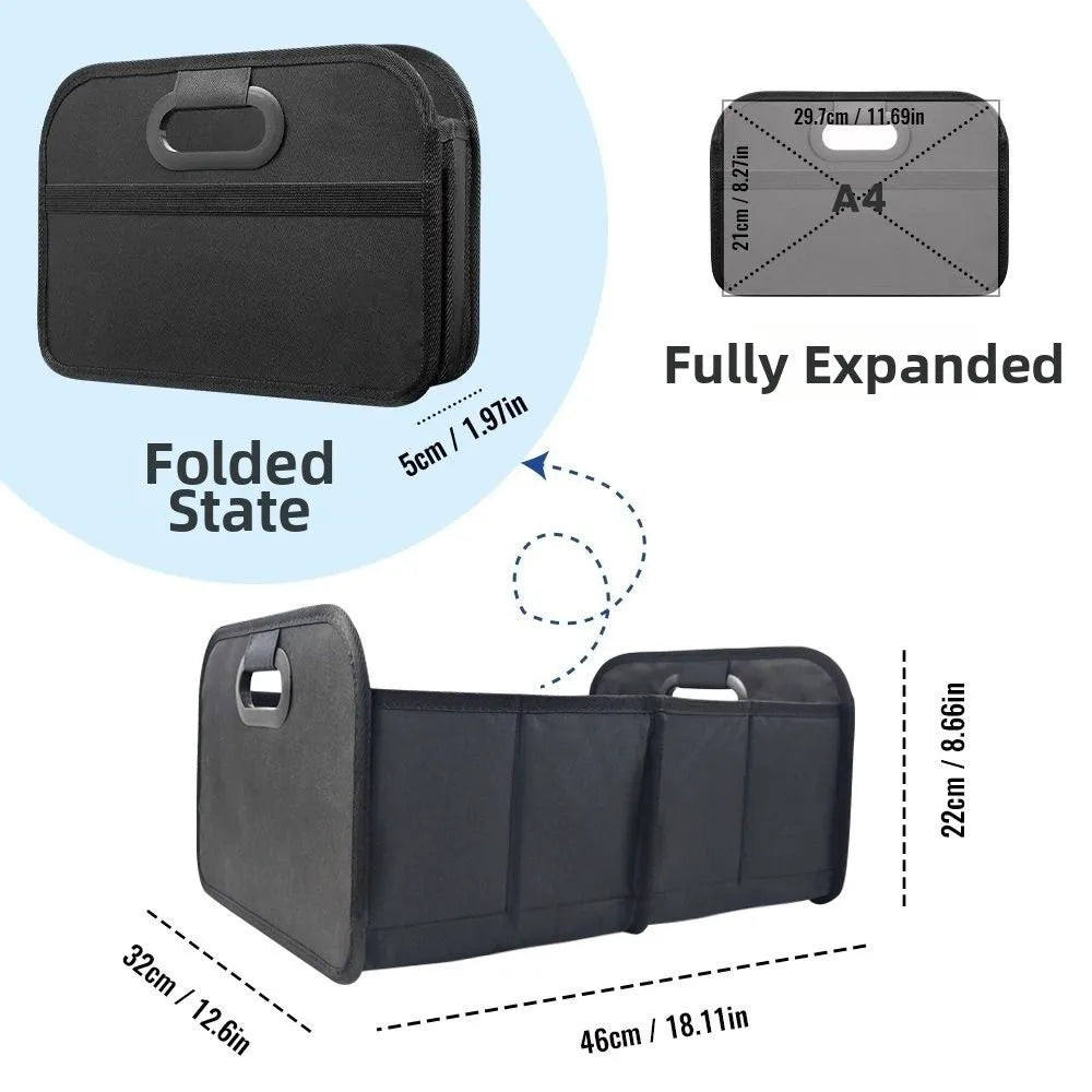 Karvixa Foldable Car Boot Organiser – Large Capacity Oxford Cloth Storage Box