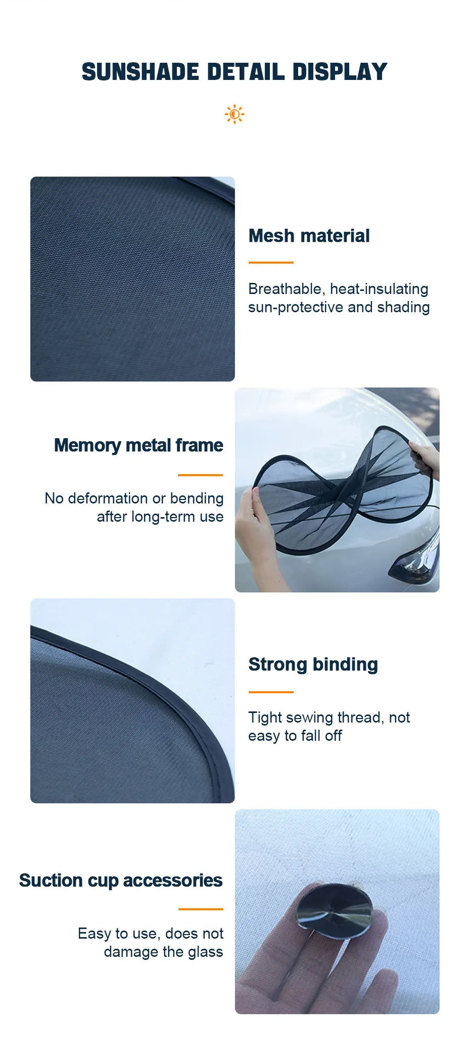 Karvixa Car Side Window Sun Shades – UV Protection, 2 Pack