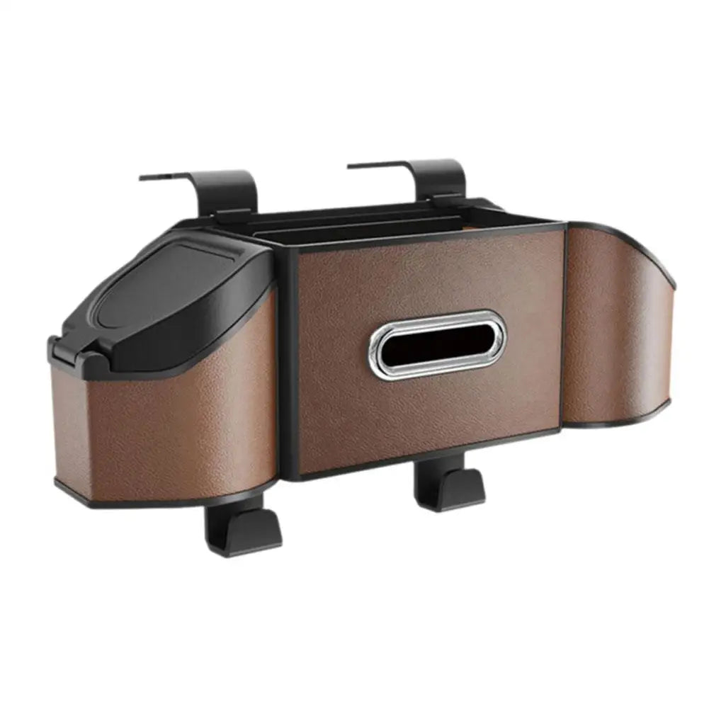 Karvixa 7-in-1 Car Backseat Organiser – Cup Holder, Tissue Box & Phone Storage