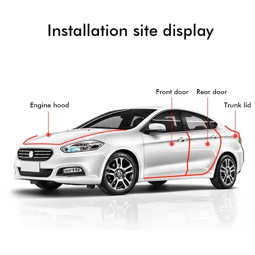 Karvixa 5M Clear Chrome U-Shape Car Door Edge Guard