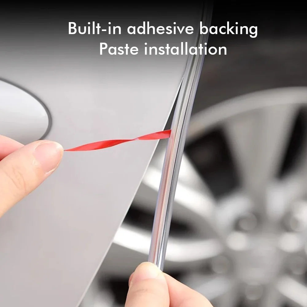 Karvixa 5M Clear Chrome U-Shape Car Door Edge Guard
