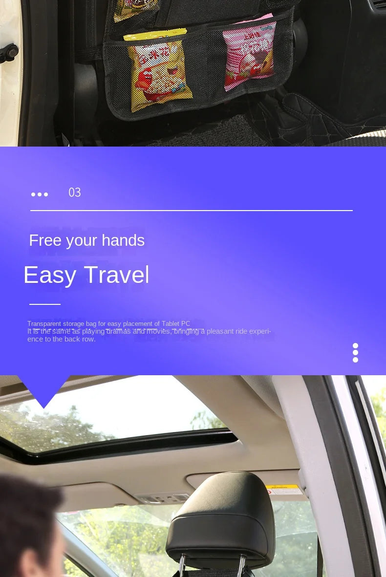 Karvixa Back Seat Organiser with Touch-Screen Tablet Holder