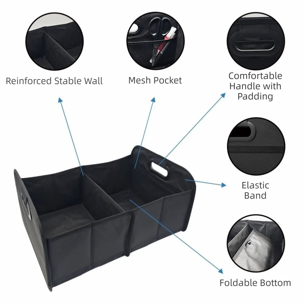 Karvixa Foldable Car Boot Organiser – Large Capacity Oxford Cloth Storage Box