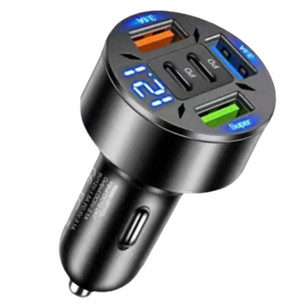 Karvixa 5-Port Fast Car Charger – USB-C PD & QC3.0