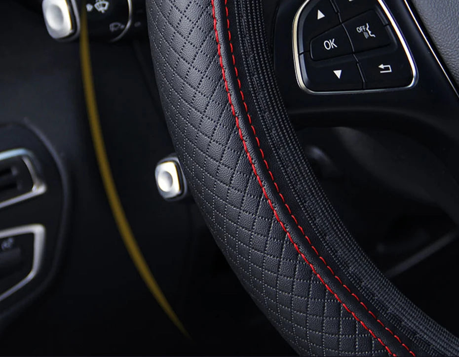Karvixa Full-Wrap Steering Wheel Cover – 37–39cm