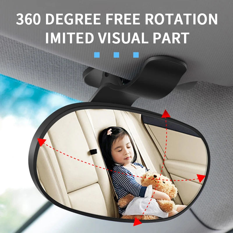 Karvixa 360° Baby Car Mirror – Adjustable Rear Seat Observation Mirror