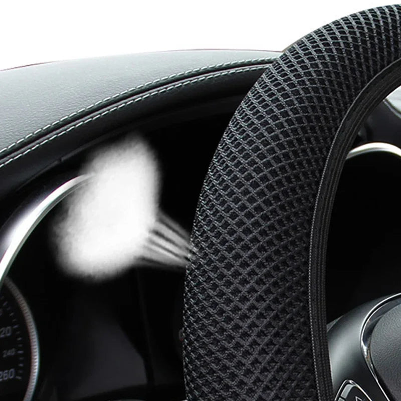 Karvixa 38cm Steering Wheel Cover – Anti-Slip & Durable Fabric